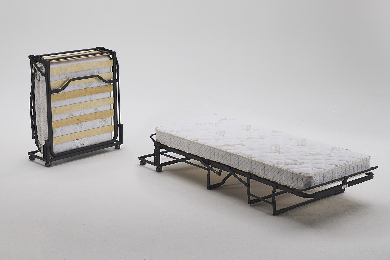 Folding single or double bed with slats Box Bed